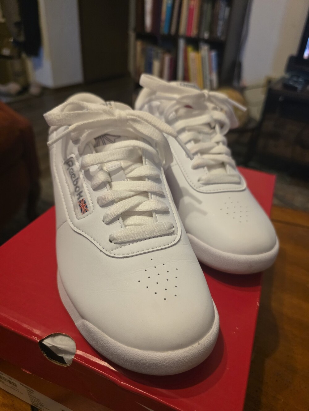 Reebok Lifestyle Princess White 8 M Women Classic White Sneakers